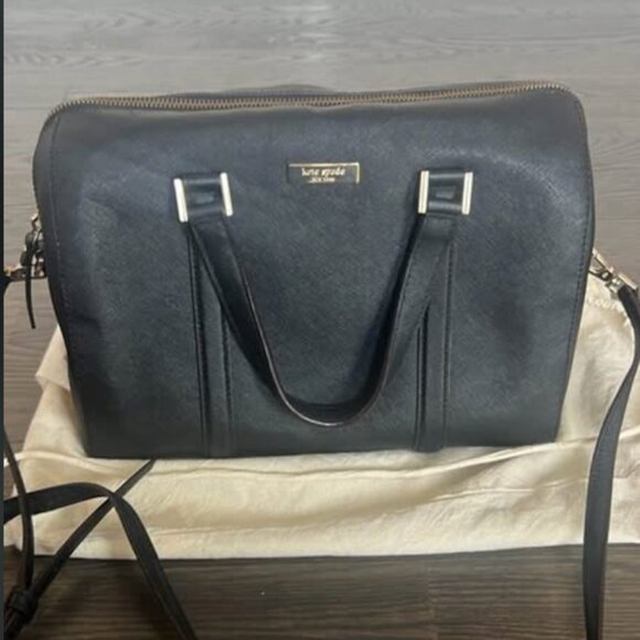 Kate Spade Mini Cassie Newbury Lane Satchel Crossbody Black Purse - Picture 1 of 7